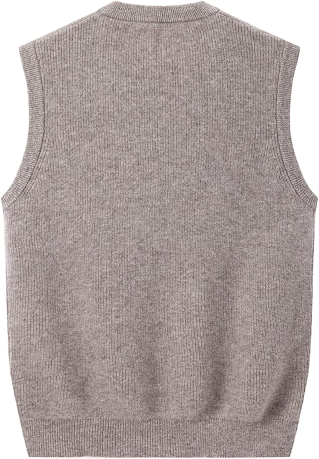HNVAVQ Men's Sweater Vests 100% Cashmere V-Neck Knitwear Jumper Business Waistcoat Sleeveless Pullover Warm Gilet