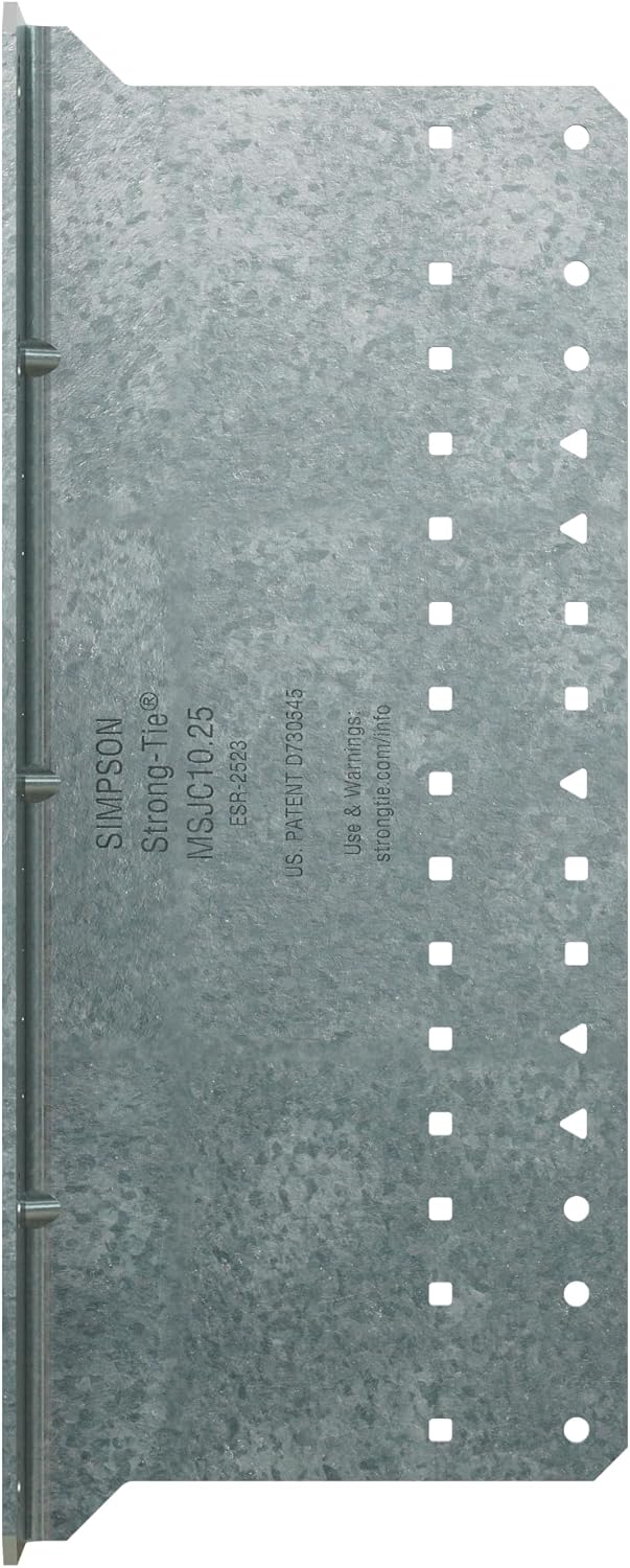 Simpson Strong-Tie MSJC10.25-R15 MSJC 2 in. x 4-1/2 in. x 10-1/4 in. 12-Gauge Galvanized Steel-Joist Connector (15-Qty)