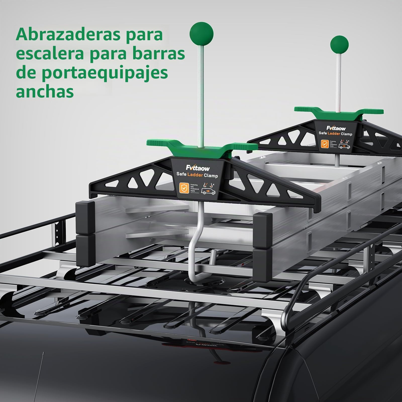 Abrazadera para escalera, Soporte para escalera para portaequipajes Ladder Clamp, Verde