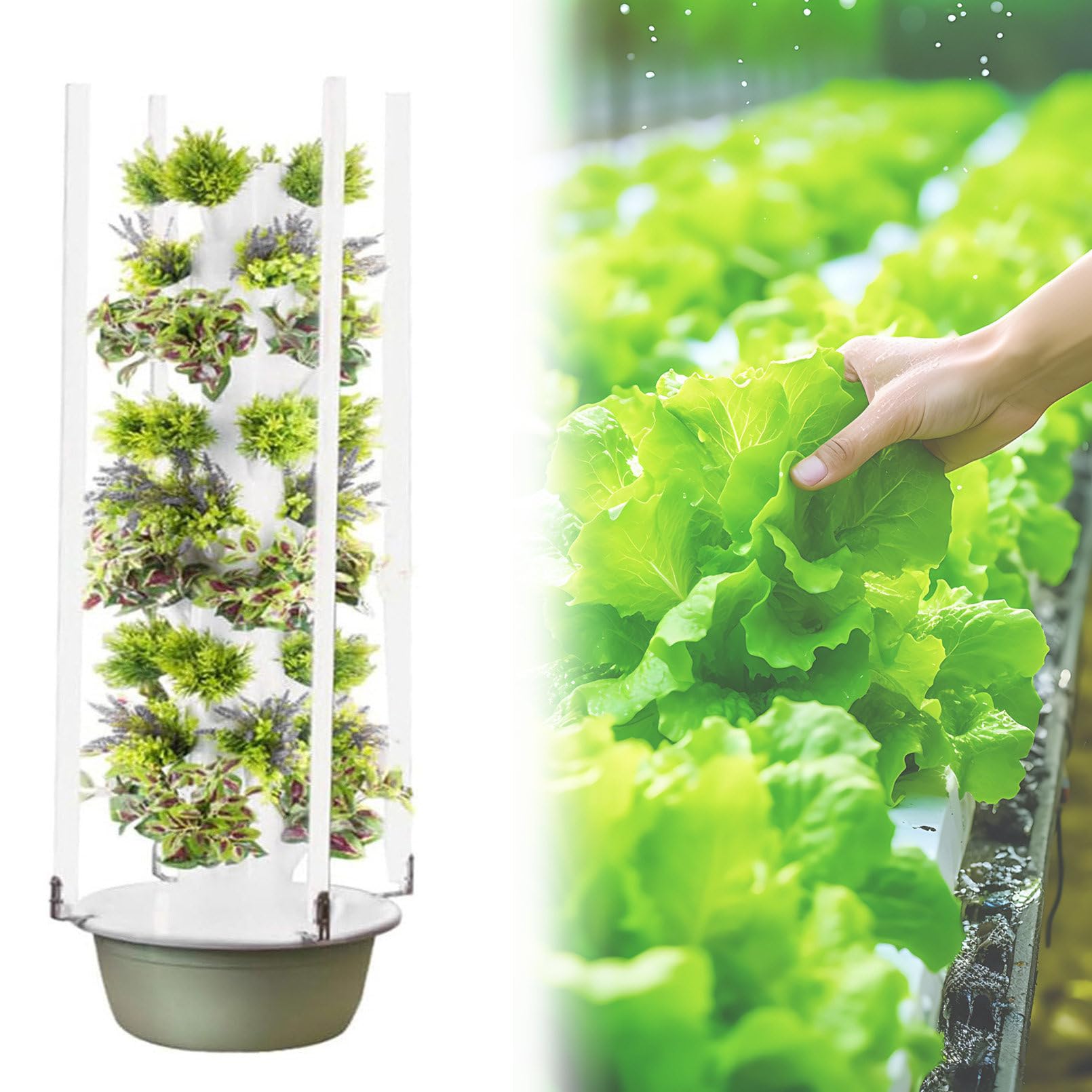 Tour de culture hydroponique automatique à grand réservoir 30L pour potager d'intérieur
