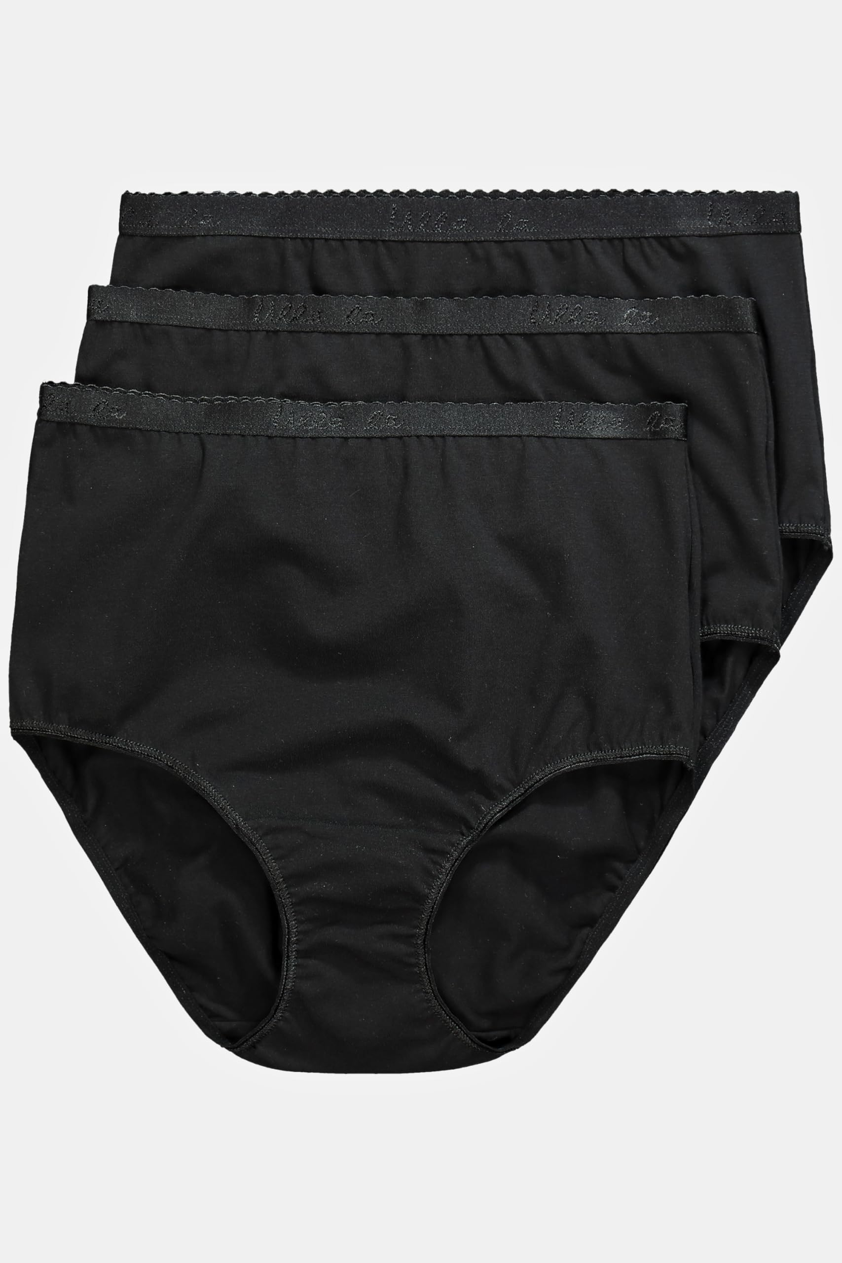 Ulla Popken Damen große Größen Übergrößen Plus Size Maxislips, 3er-Pack, High Waist 795269