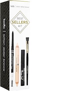 Billion Dollar Brows Best Sellers Kit, Includes Universal Brow Pencil, Brow Duo Pencil, Brow Gel and Smudge Brush for Perfectly Defined Brows