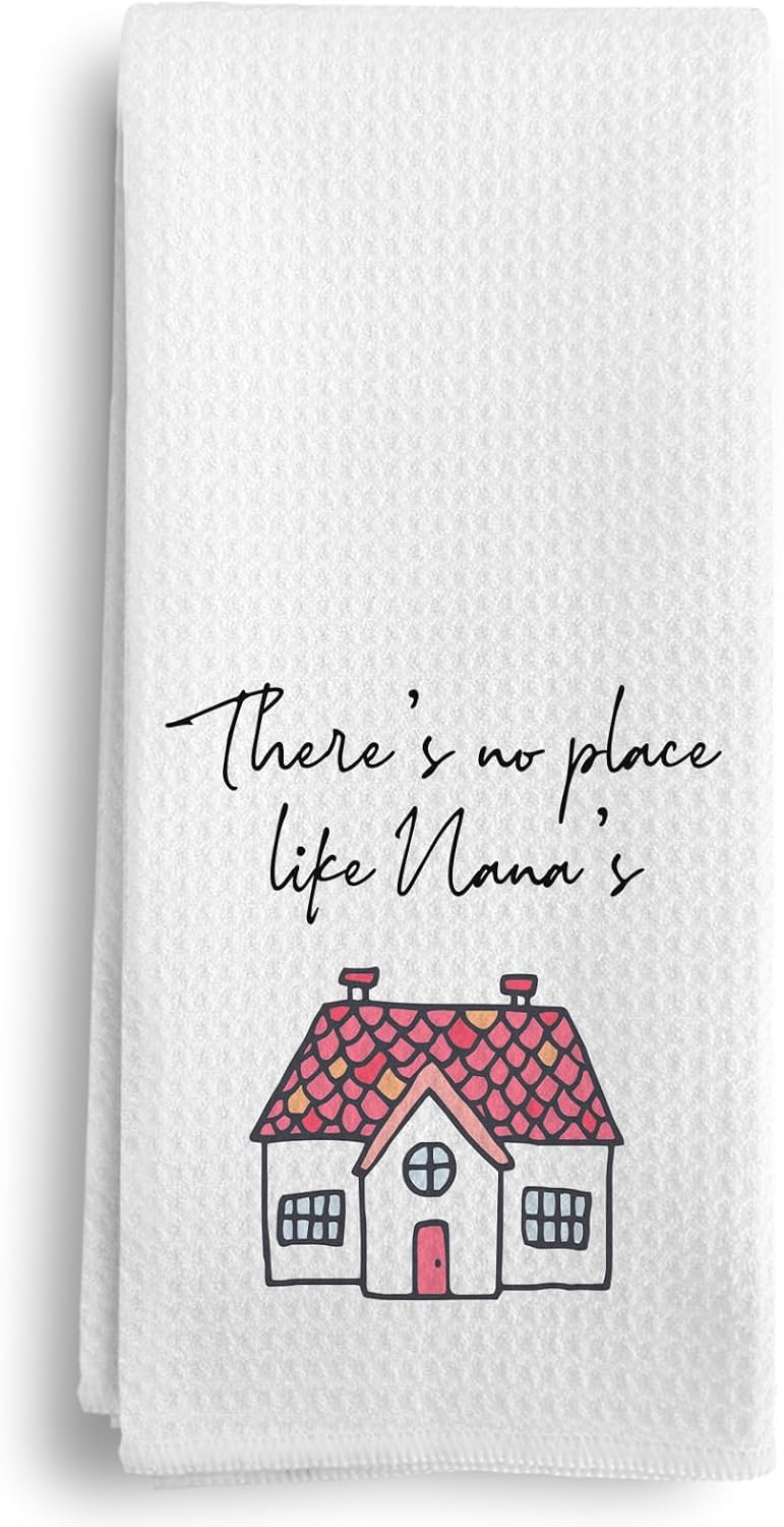 Gigi Gifts Kitchen Towels, There's No Place Like Gigi's Decorative Dish Tea Towels, Best Grandma Mother's Day Birthday Gifts from Granddaughter Grandson Hand Towels for Bathroom 16X24In