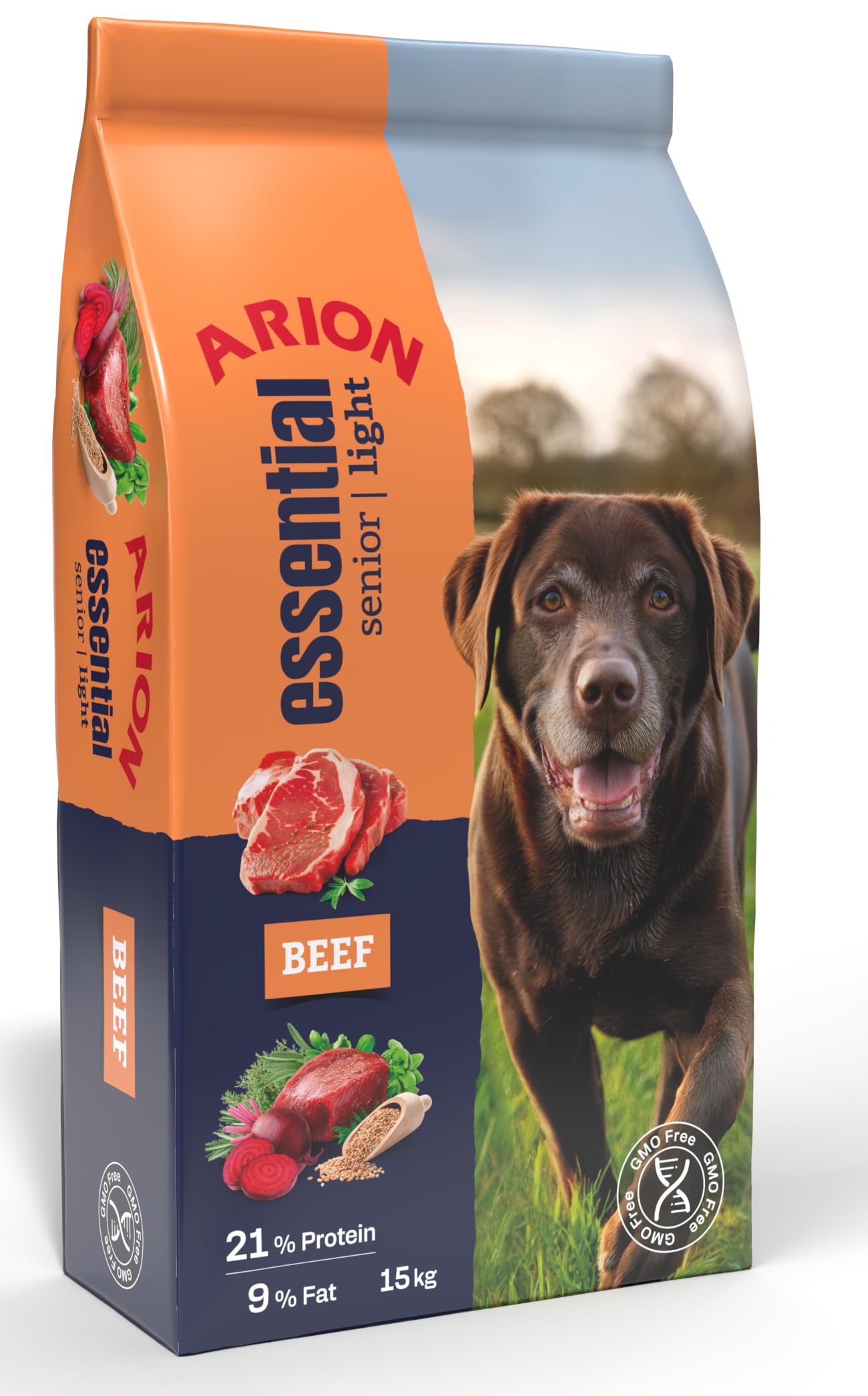 Arion Essential Senior Light Saco 15kg. Pienso Completo para Perros esterilizados, con Tendencia al sobrepeso y para Perros Senior (Mayores de 7 años)