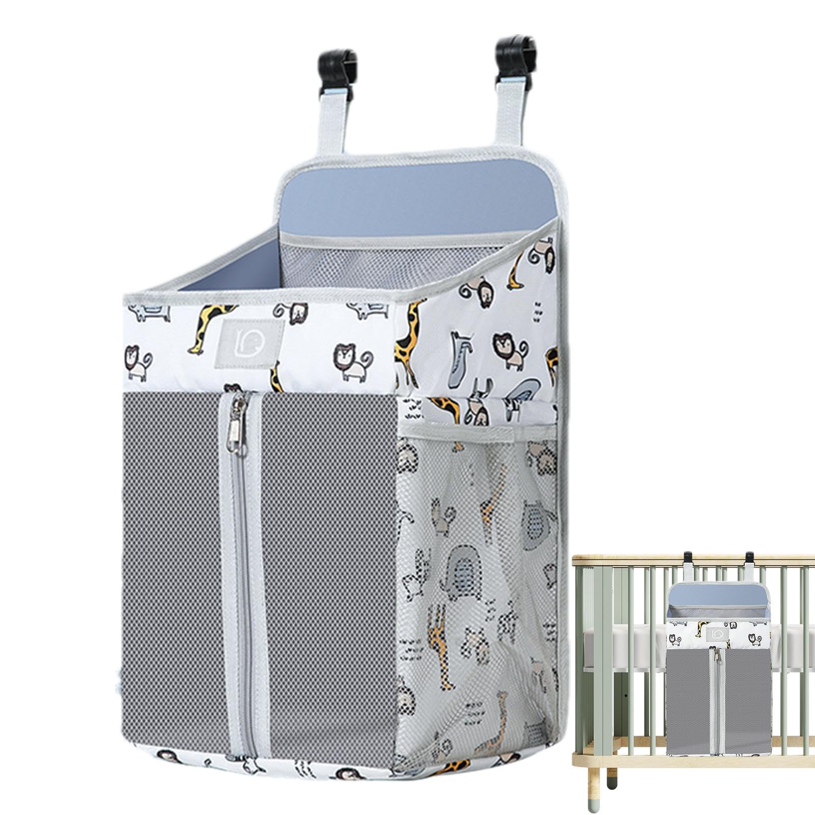 Kuehssn Hängender Windel-Organizer für Kinderbett, Wickeltisch-Windel-Organizer, Kindergarten-Caddy-Organizer für Kinderbetten, Playard, Kinderzimmer-Organizer und Babywindel-Caddy zum Aufhängen am