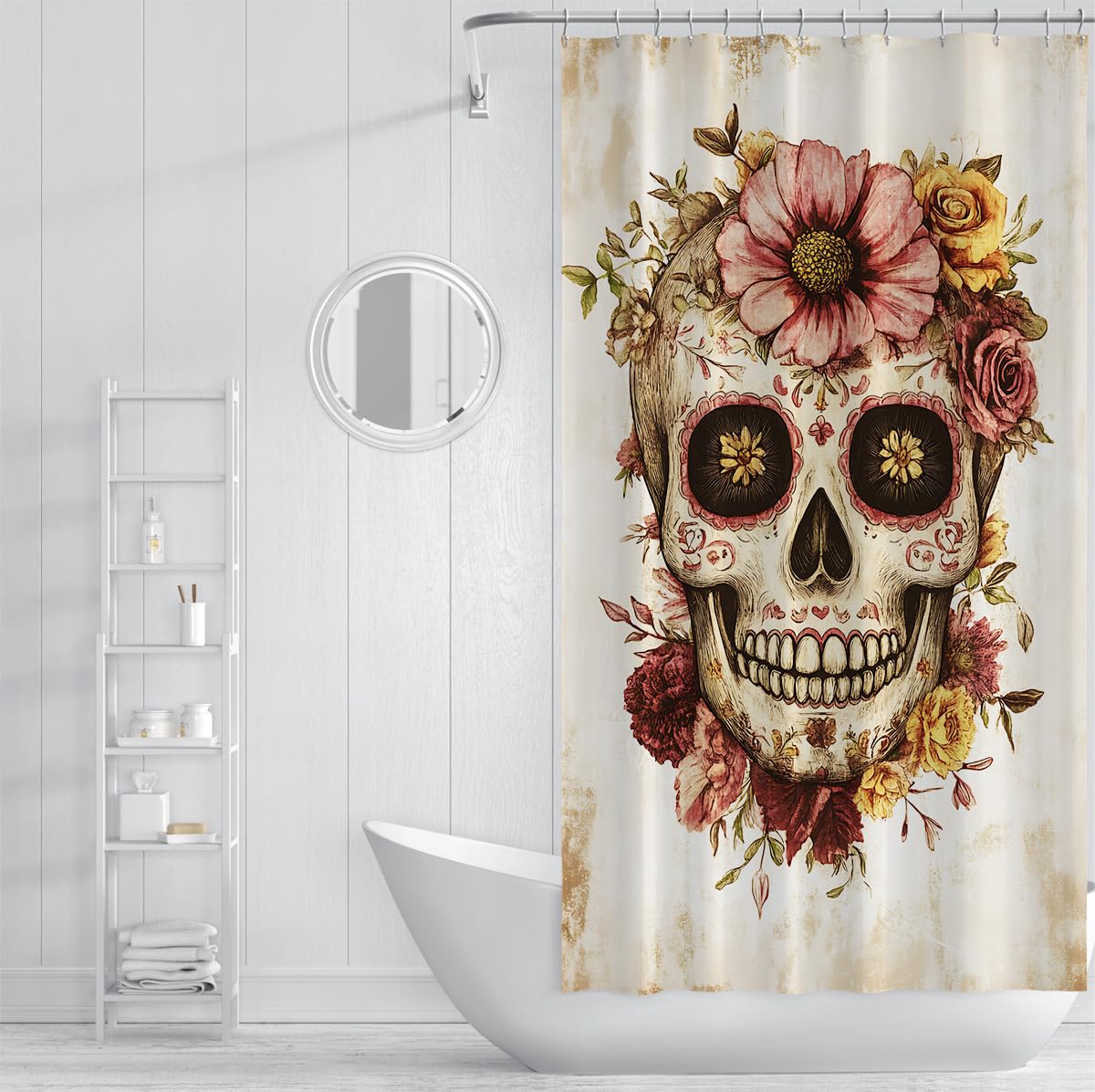 Tende Doccia Teschio Zucchero Vintage Messicano Day of The Dead 200x200cm