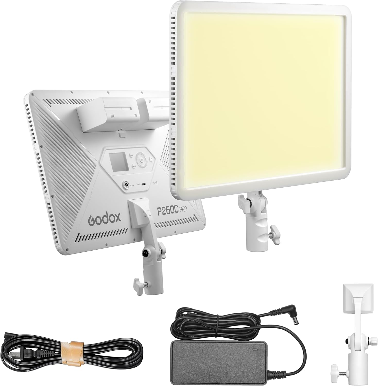 Godox P260C Pro Bi-Color Light Panel, Built-in NFC functionality Dimmable Photography Soft Lighting Pairing APP Control for Live Streaming Recording Photography