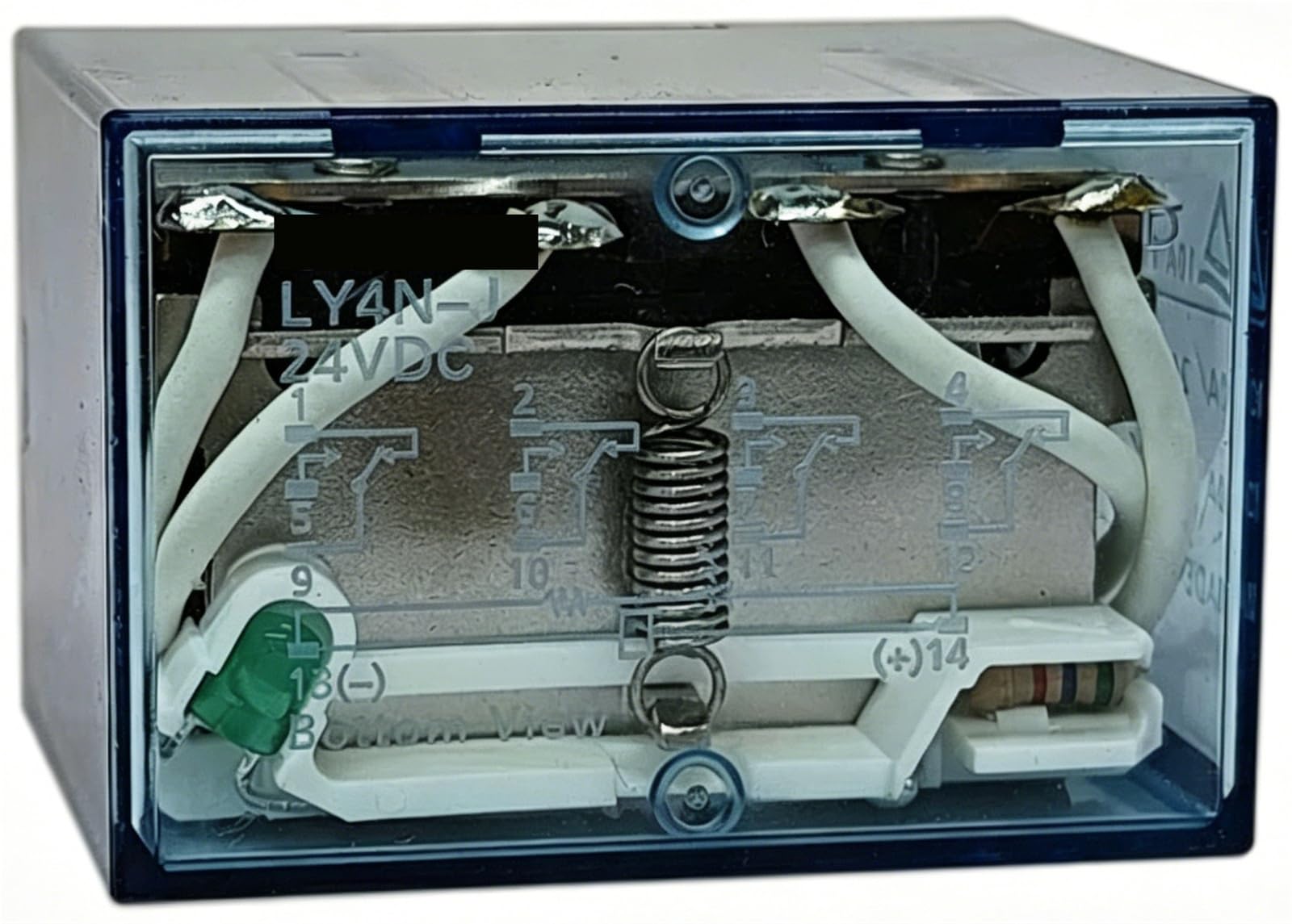 2 udsLY4N-J 24VDC 12VDC 110VDC 220VAC 24VAC 110VAC14Pin relé LY4NJ 10A 4NO 4NC(LY4N-J 12VDC)