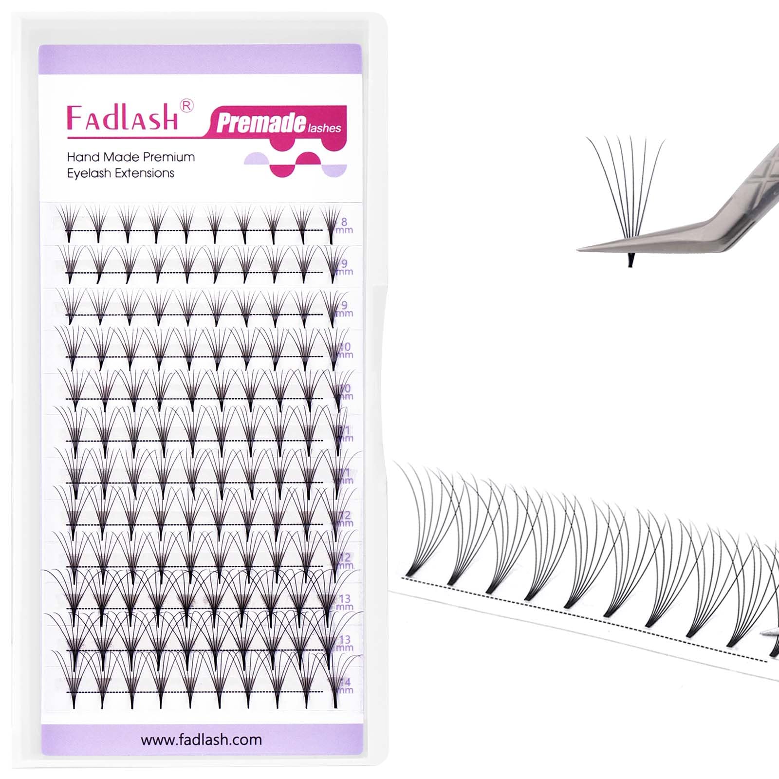 Volumen Ruso 10D 0.07mm C Curl 15mm Prefabricados Extensiones de Pestañas Volume Lashes Extension Ruso Pestañas — view 108