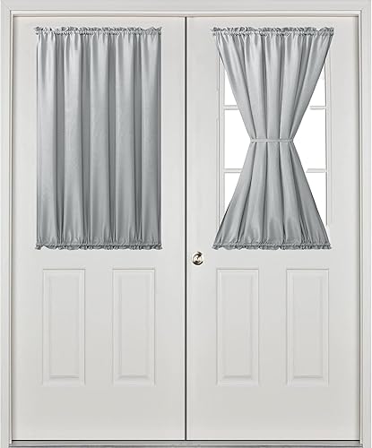 Miniatura 112 de Hiasan Cortinas para ventana de puerta delantera, bolsillo para barra, cortina de privacidad semitransparente para puerta francesa, 1 panel
