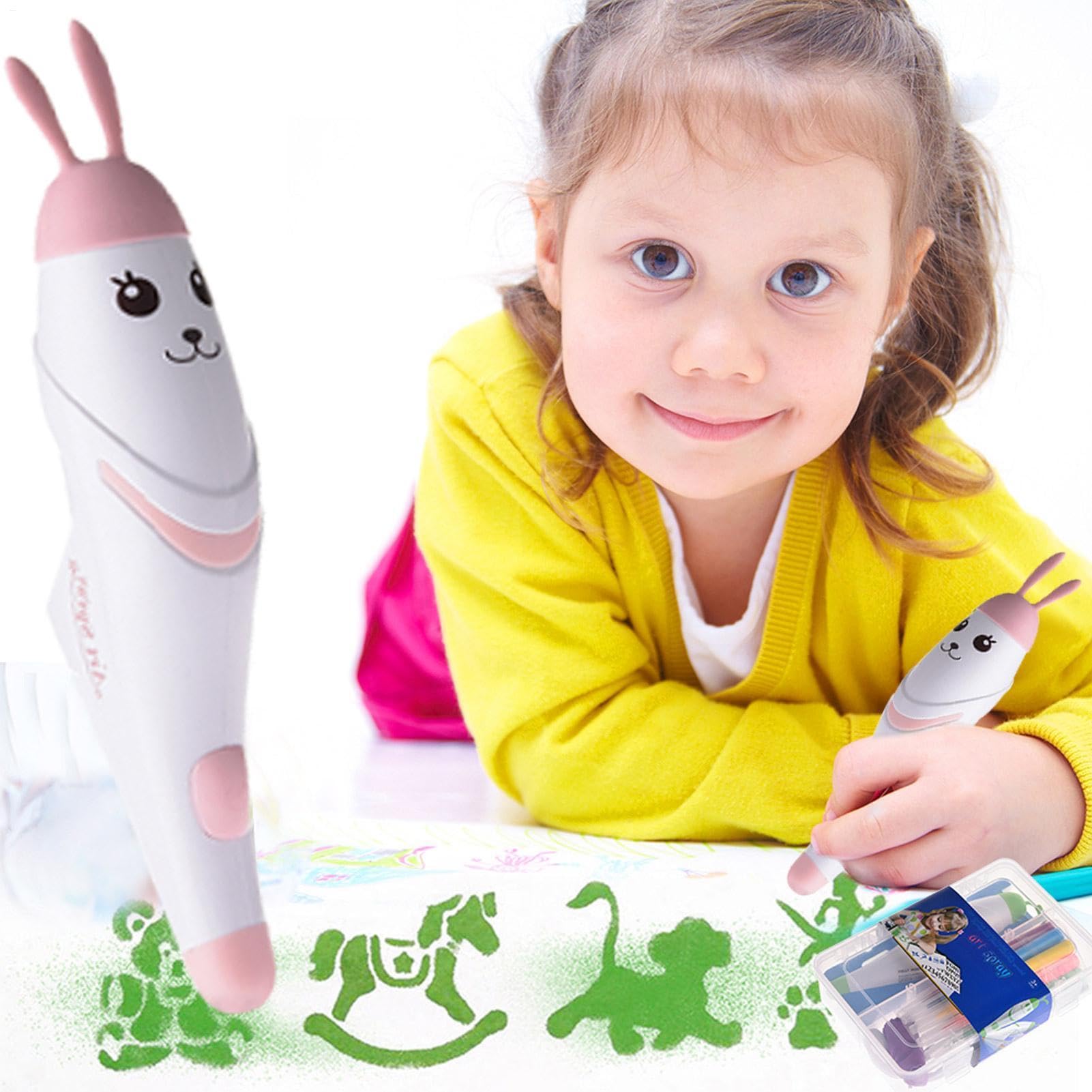 Penna spray per pittura ad aria, kit per aerografo elettrico senza fili | per bambini di oltre 3 anni, ricaricabile, per bambini di età superiore ai 3 anni, per bambini e bambine