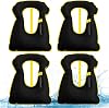 Jerify 4 Pcs Inflatable Snorkel Vest Adults, Portable Swim Vest Jackets, Adjustable Kayaking Jackets Safety Vests for Snorkeling Swimming Diving Surfing