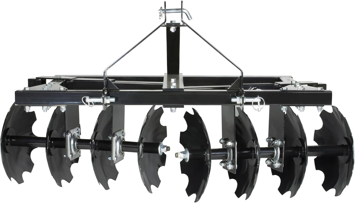 Grada de arado de discos CAT-0/CAT 1 de tres puntos Impact Implements® | Viene con un adaptador Cat 0 integrado y lo suficientemente resistente para uso Cat 1