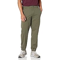 Amazon Essentials Pantaloni Chino Jogger Dritti Uomo, Verde Oliva