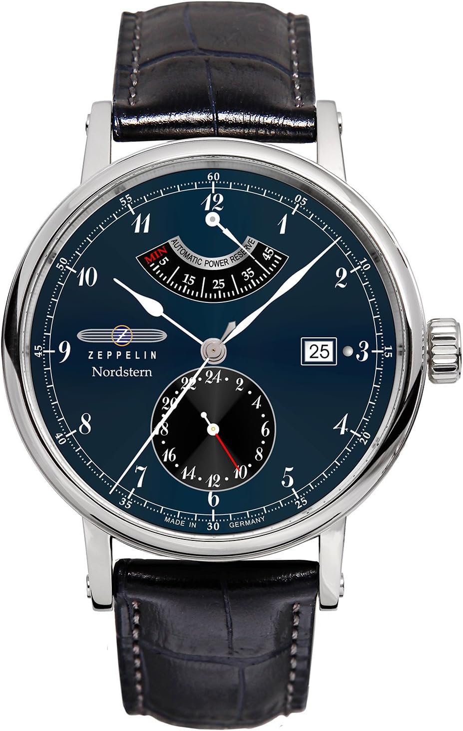 Graf Zeppelin Nordstern Automatic Watch with Power Reserve and Sapphire Crystal 7560-3