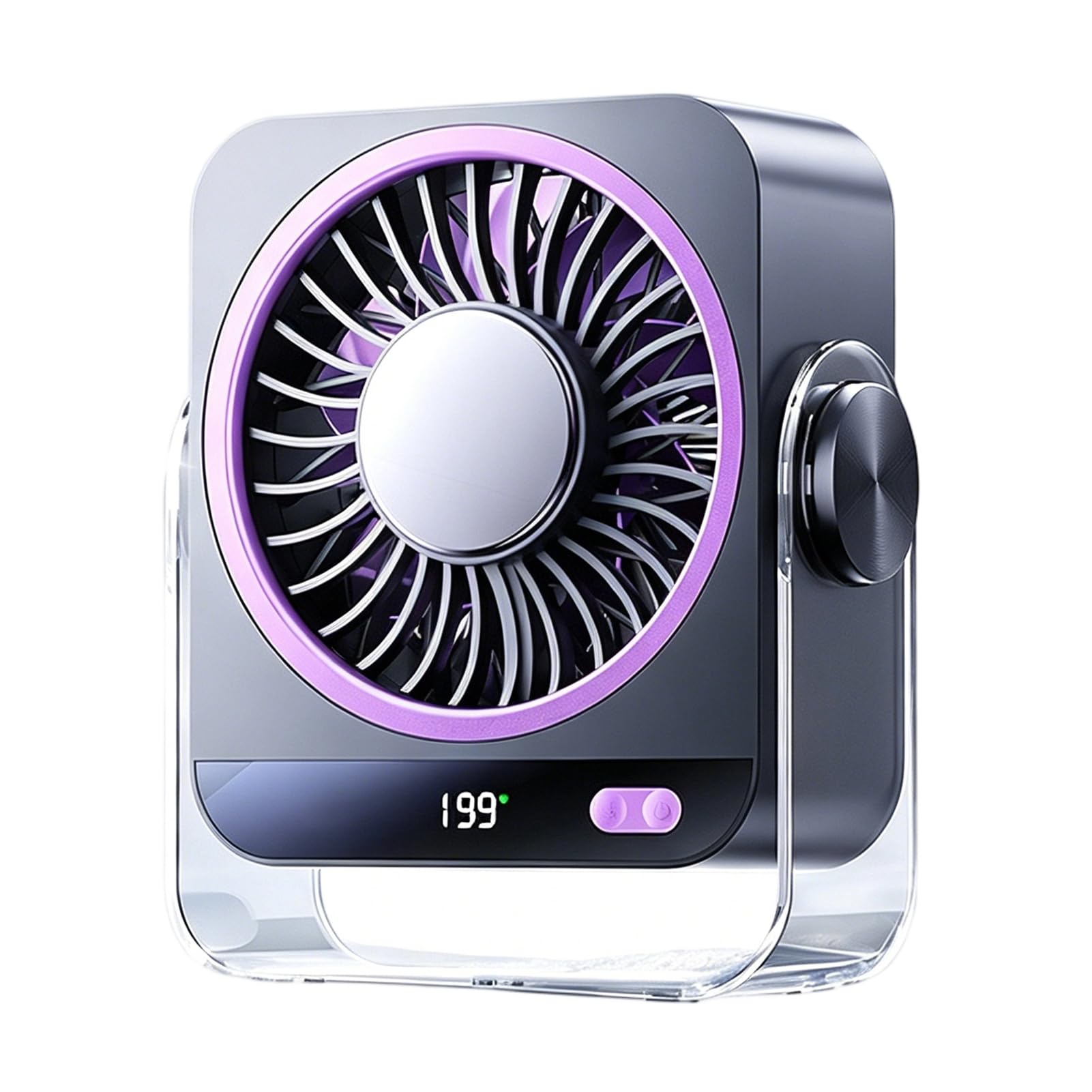 matumou Portable Desktop, 360-degree Tilt Quiet Personal, 3 Speed Rechargeable Small for Bedroom Office
