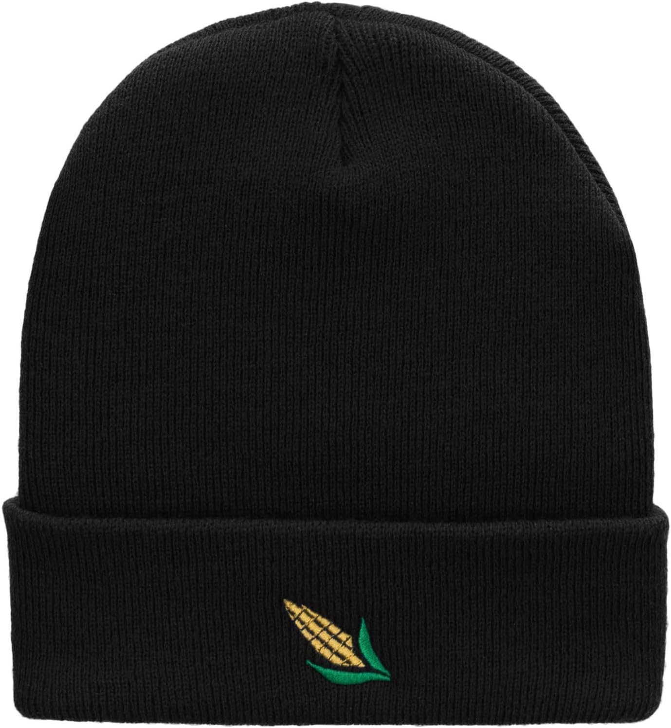 Corn Cob Embroidered 12 Inch Solid Long Beanie Made in USA