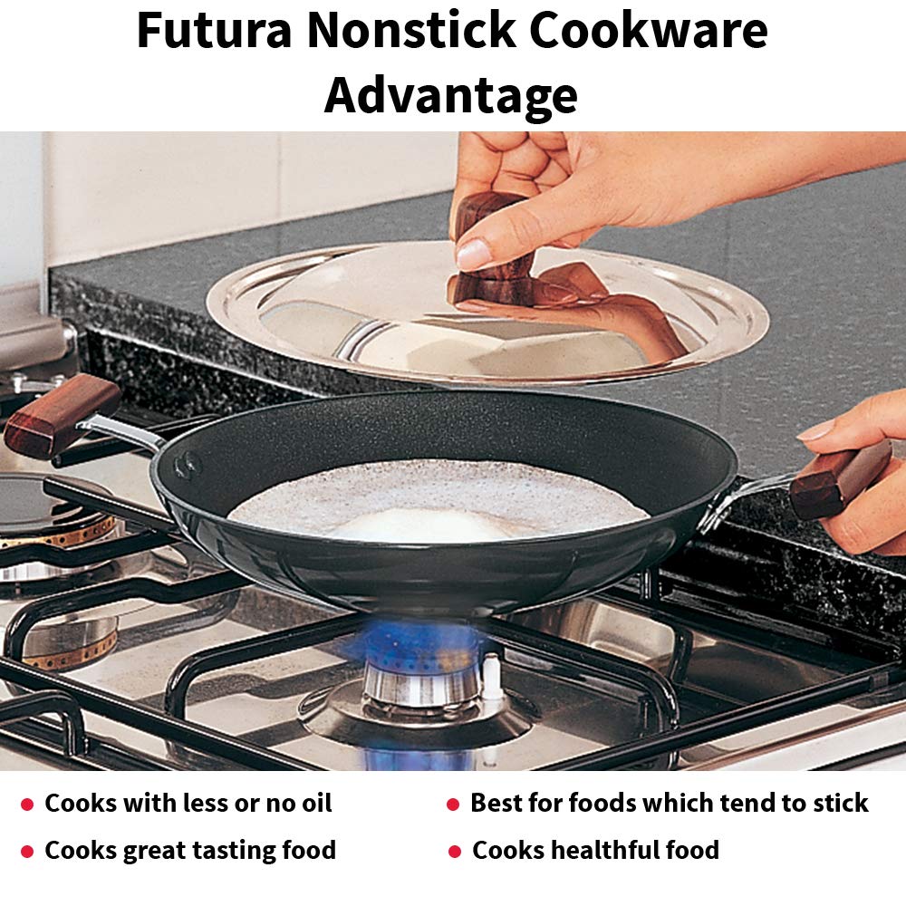 Futura Non-Stick Appachatty Breakfast Pan with Stainless Steel Lid 8.66 IN