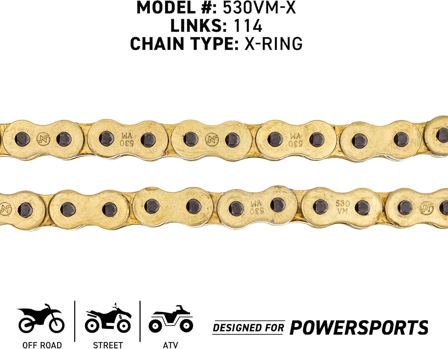 NICHE Drive Sprocket Chain Combo for Honda CBR1000RR Front 16 Rear 42 Tooth 530VM-X X-Ring 114 Links