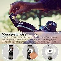 Vista 7 de Godox Lux Senior Retro Camera Flash,3.7V/1700mAh batería recargable, GN14 6000K ± 200K 1.102 in de longitud focal, flash automático/manual, flash