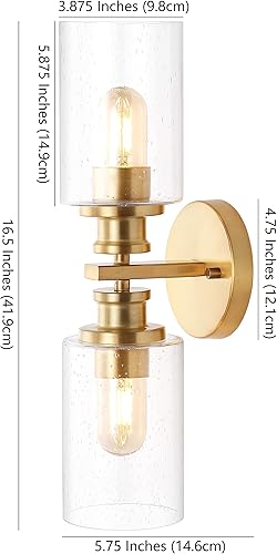 Miniatura 3 de JONATHAN Y JYL7577E Jules Edison - Cilindro de 16.5 pulgadas, 2 luces de hierrovidrio sembrado, estilo casa de campo, contemporáneo, LED, rústico,