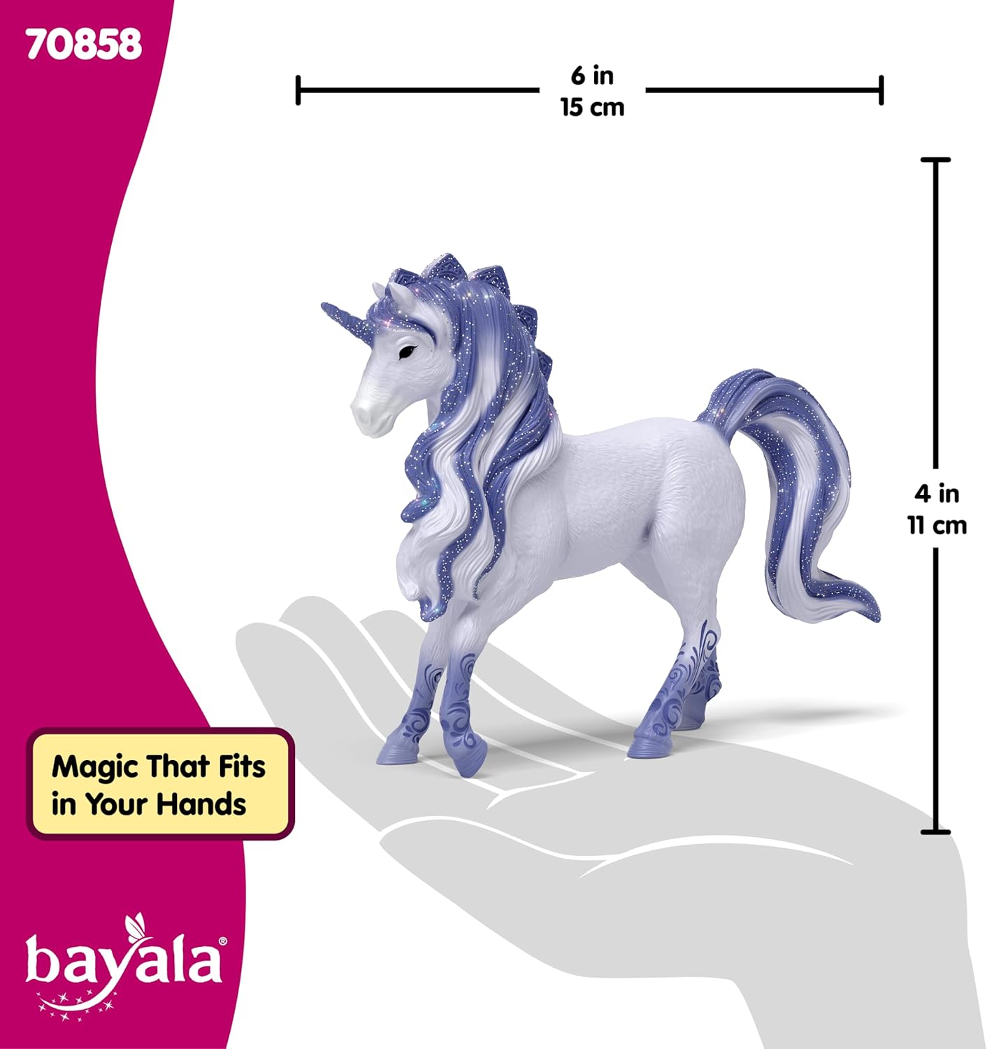 Schleich Bayala - 5" Cosmos Unicorn Stallion Toy - Cute Fantasy Horse Toys for Girls and Boys - Mythical Creature Figures - Fun Fairy Animals - Pretty Unicorn Figurines for Kids Ages 5+ | 47533