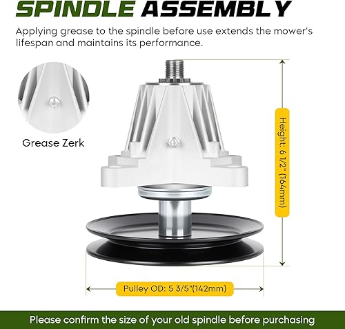 Miniatura 2 de Polea de montaje de husillo 618-06976 618-06976A 918-06976 918-06976A, apta para Cub Cadet XT1-LT42 XT2-LX42 KH KW, para MTD CYT4220 131PA1ZS099, 42