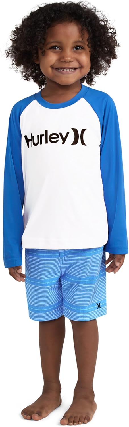 Hurley Boys' Baby and Toddler Boys' Swim Suit 2-piece Outfit Set