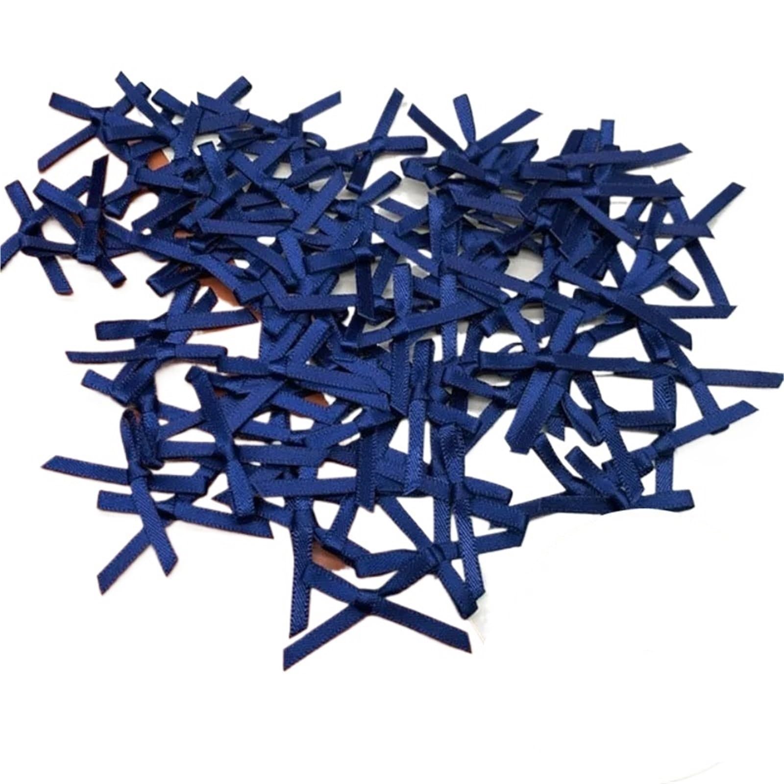 UJEDFHV Mini Bow Mini Satin Ribbon Bows Bow For Crafts Flower DIY for DIY Crafts(8blue,100Pcs)