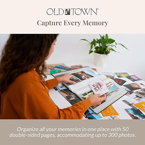 Miniatura 2 de Old Town Álbum de fotos de cuero regenerado, paquete de 2 (3 en adelante, azul marino)