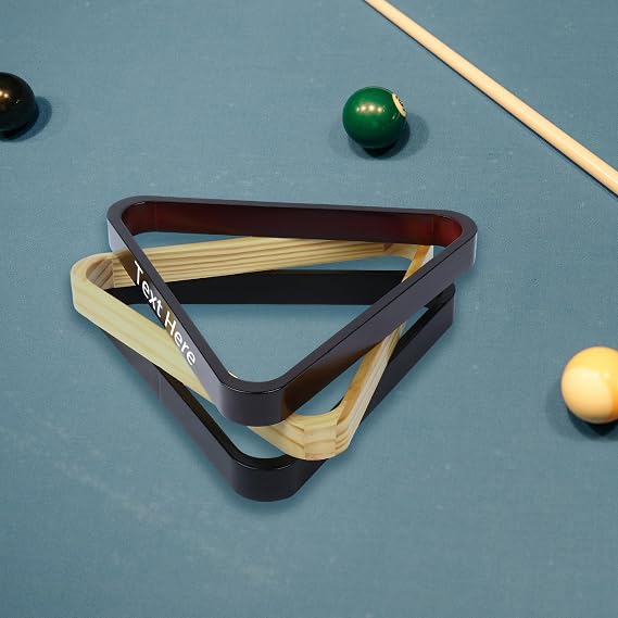 Personalized Custom Triangle Rack - Customize Your Billiard Setup