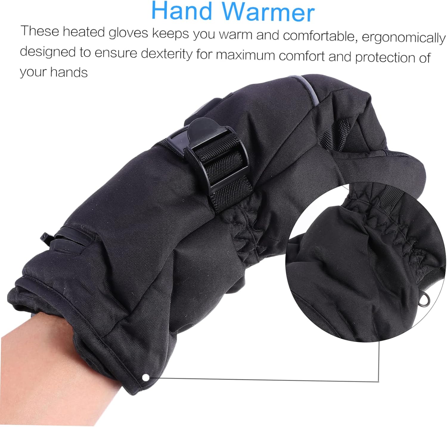 Heating Gloves for Skiing Thermal Gloves 5-Finger Coverage for Winter Sports for Patients