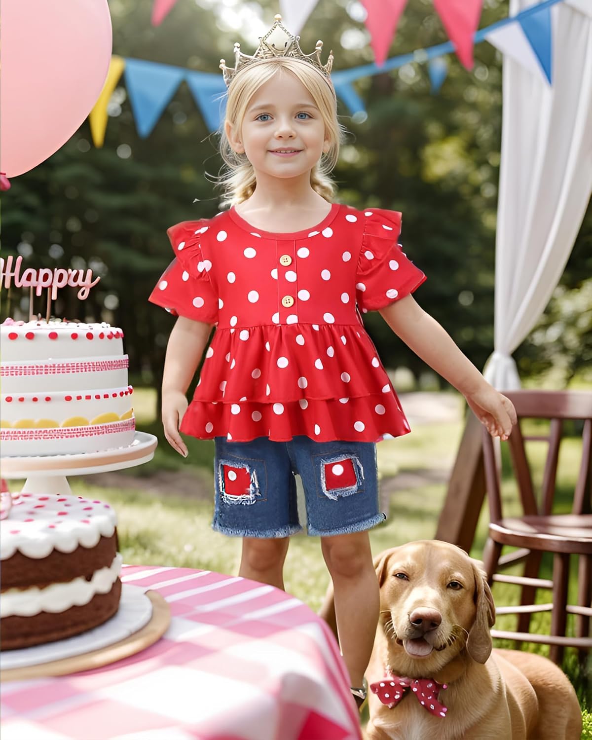 NZRVAWS Girl Clothes Toddler Girls Summer Outfit Heart Tank Top+Pink Shorts 2 Piece Clothing for Girl 1 2 3 4 5 6 7 T - Image 3