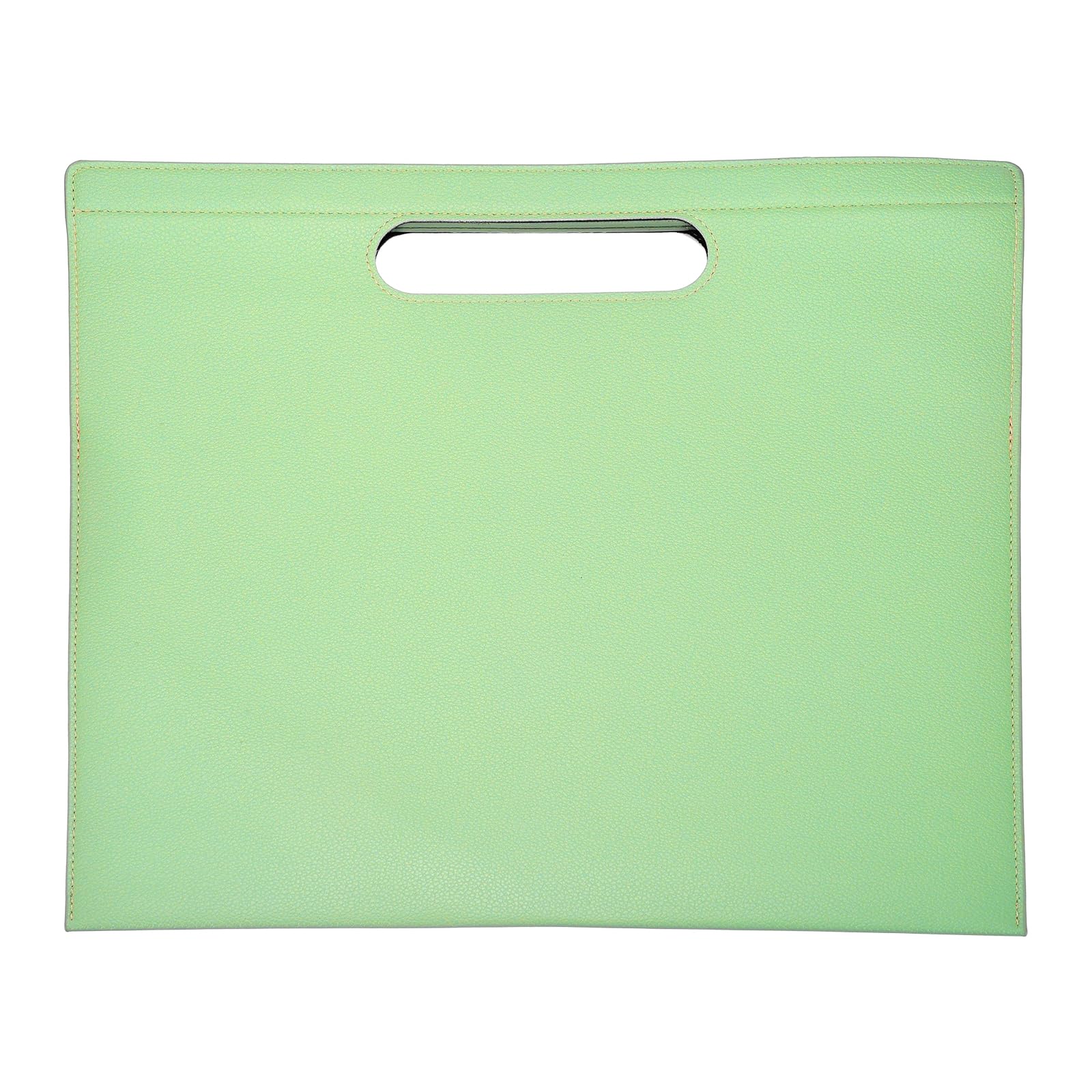 PATIKIL PU Leather A4 File Folder, 13.3x12.6 Waterproof Document Organizer Textured Portfolio Folder Case Portable Briefcase Carrier with Magnetic Closure for Office, Green