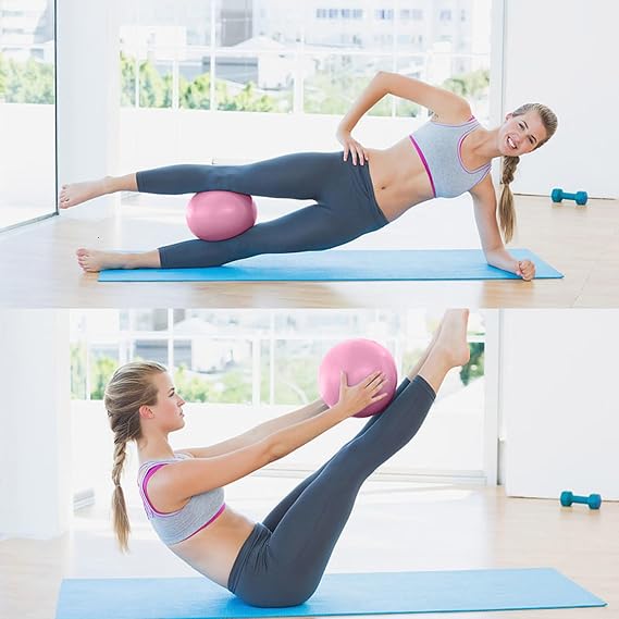 Pilates Circle Ring, 15 Durable 5 Pack Pilates Circle with Resistance Bands,Mini Ball,Padded Handles Magic Circle,Yoga Strap,Pilates Circle Ring Equipment for Toning Inner Thighs,Arms,Legs,Core