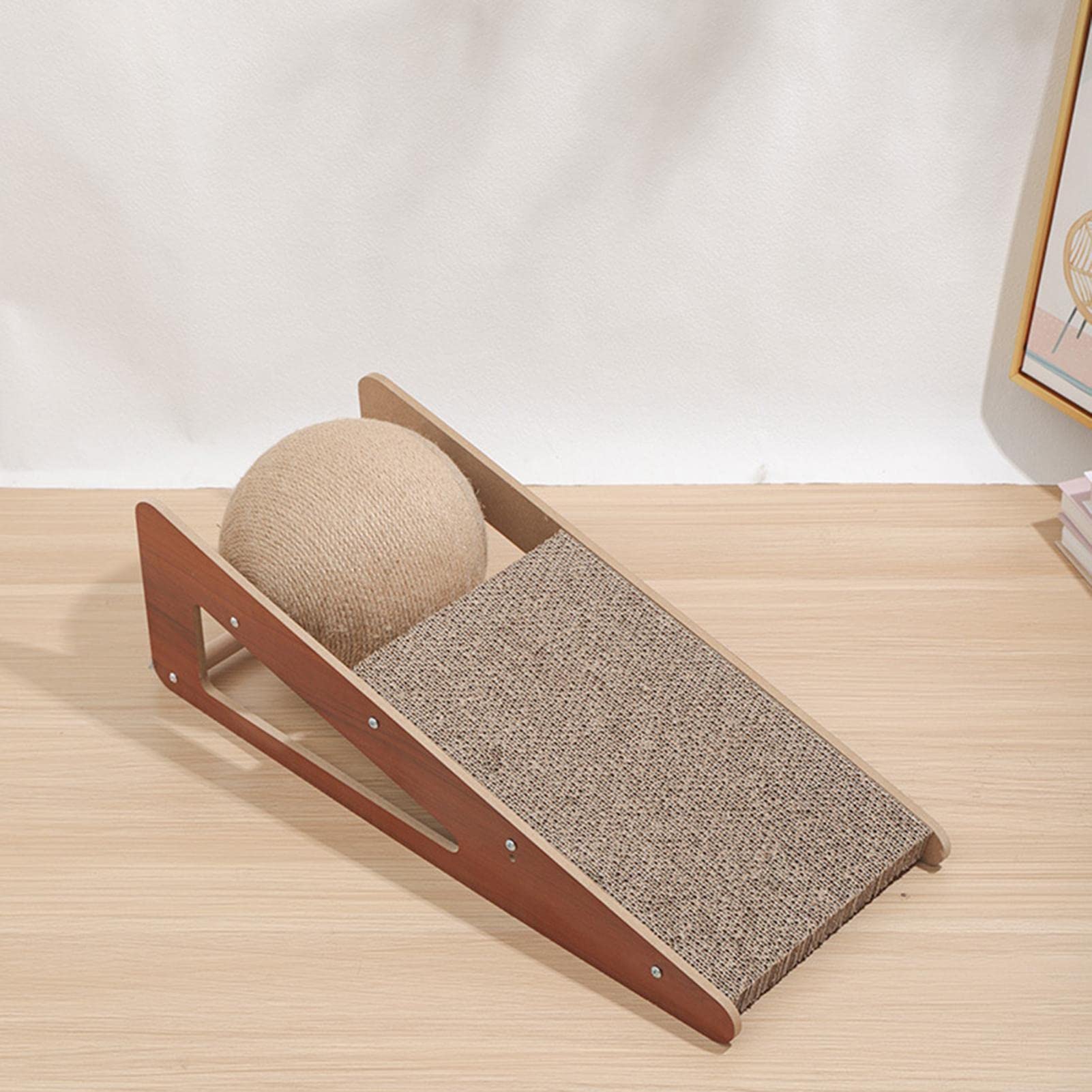 3 Almohadillas para rascar Gatos,Rascador para cartón | Pelota para rascar sisal Natural, cartón para rascar Gatos para Gatos pequeños y medianos