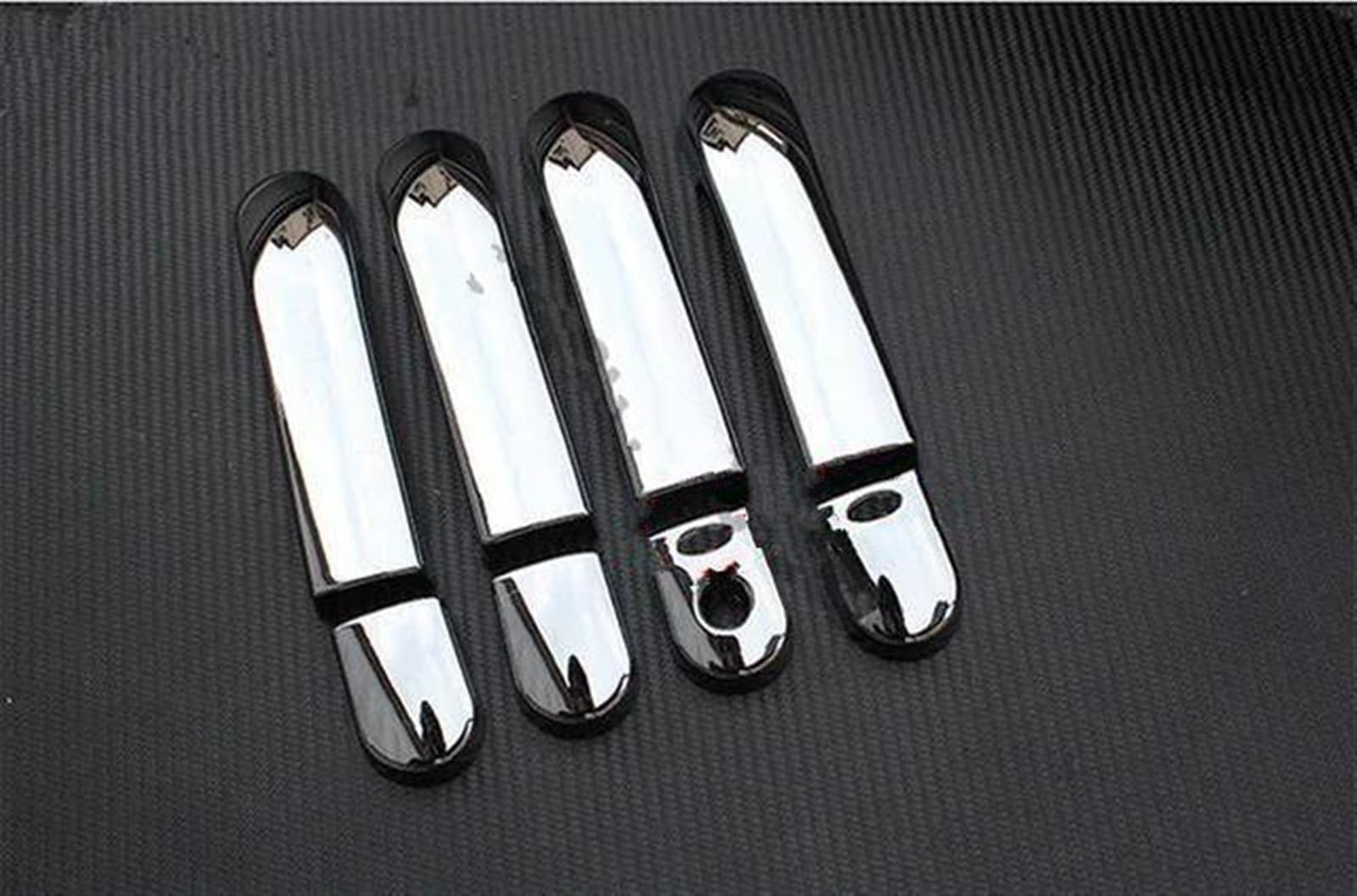 CSSPDM Carbon Fiber Chrome Car Door Handle Bowl Cover for Nissan for Note E11 2005-2012 2011 2010 2009 Sticker(C)