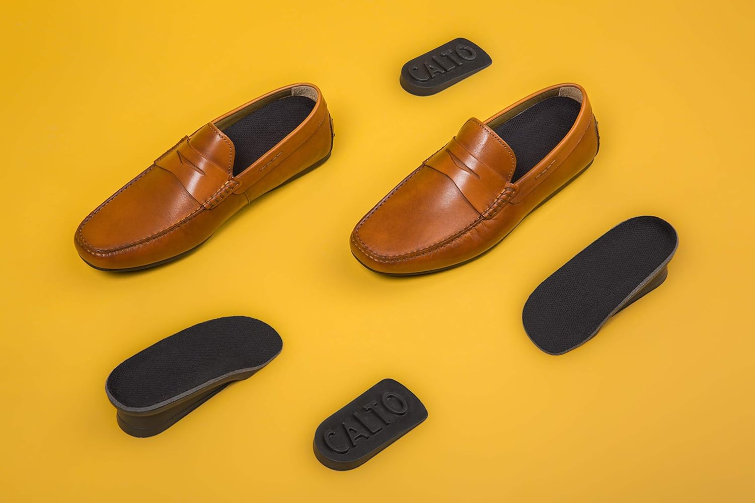 CALTO Adjustable 1.8 Inch Height Increase Insoles for Men & Women - 3/4 Length Heel Lifts - Unisex Orthotic Shoe Inserts for Leg Discrepancy (Black) - Image 5