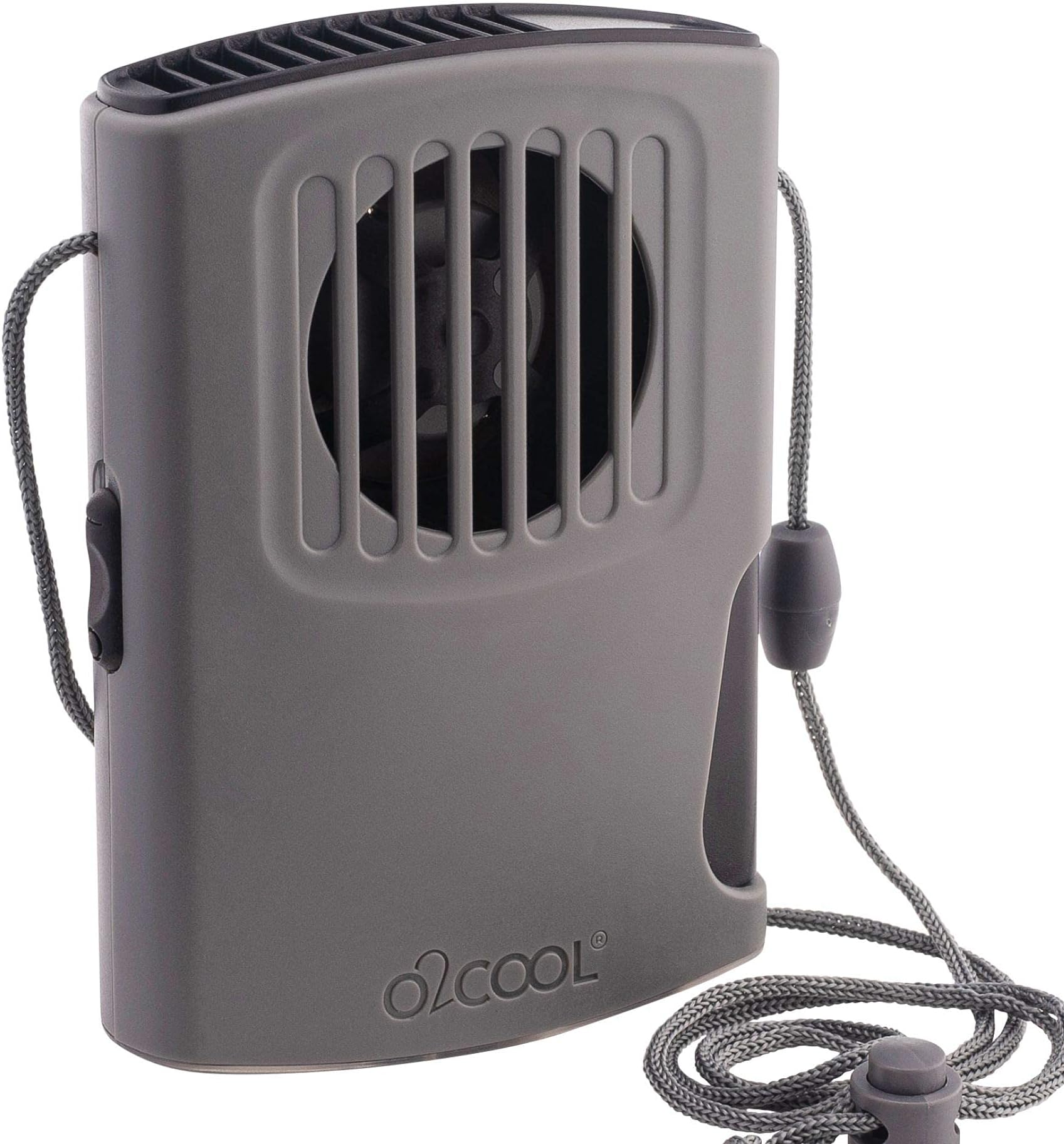 Misting Neck Personal Travel Battery Powered Deluxe Cooling Fan, Single Pack (Gray)