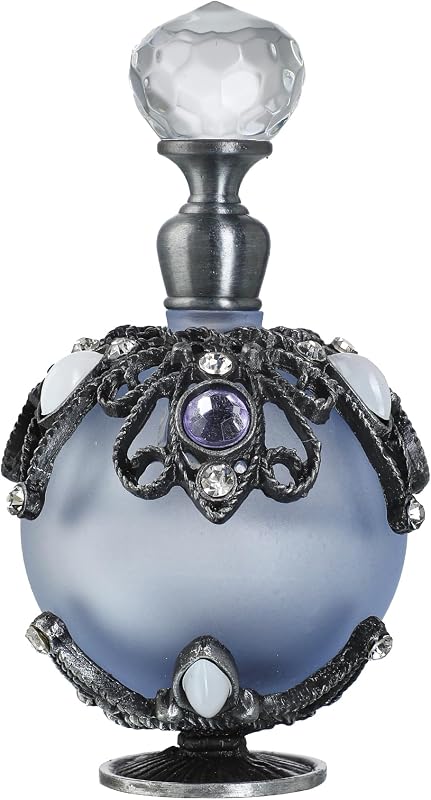 YU FENG Frasco de Perfume Recarregável Roxo com Decoração de Borboleta e Flores, 25 mL