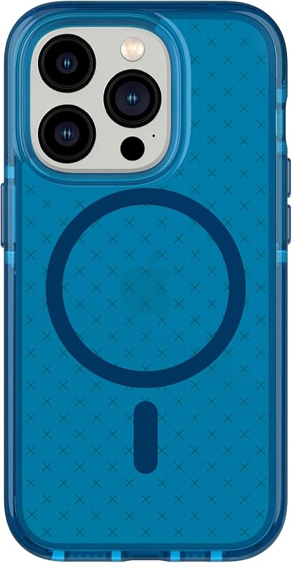 tech21 iPhone 14 Pro Evo Check Compatible with MagSafe® – Shock-Absorbing & Slim Protective Phone Case with 16ft FlexShock Multi-Drop Protection & Extra Buttons
