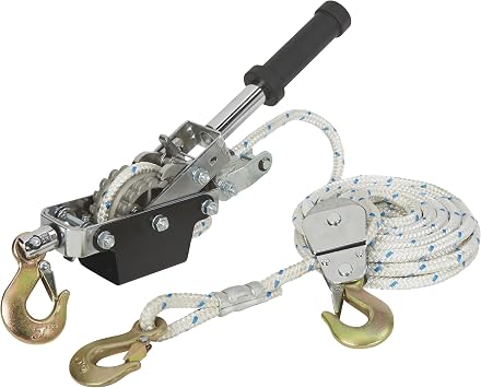 Ironton 1-Ton Rope Puller, 3 Hooks, 19.7ft.L