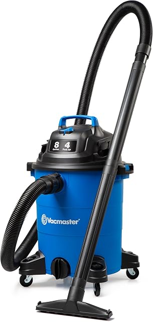 Vacmaster 4 Hauteur maximale HP 8 Gallon Aspirateur sec humide Léger Suction puissante Boutique sous vide avec fonction de souffleur pour les cheveux de chien, Garage, Voiture,Accueil & Atelier