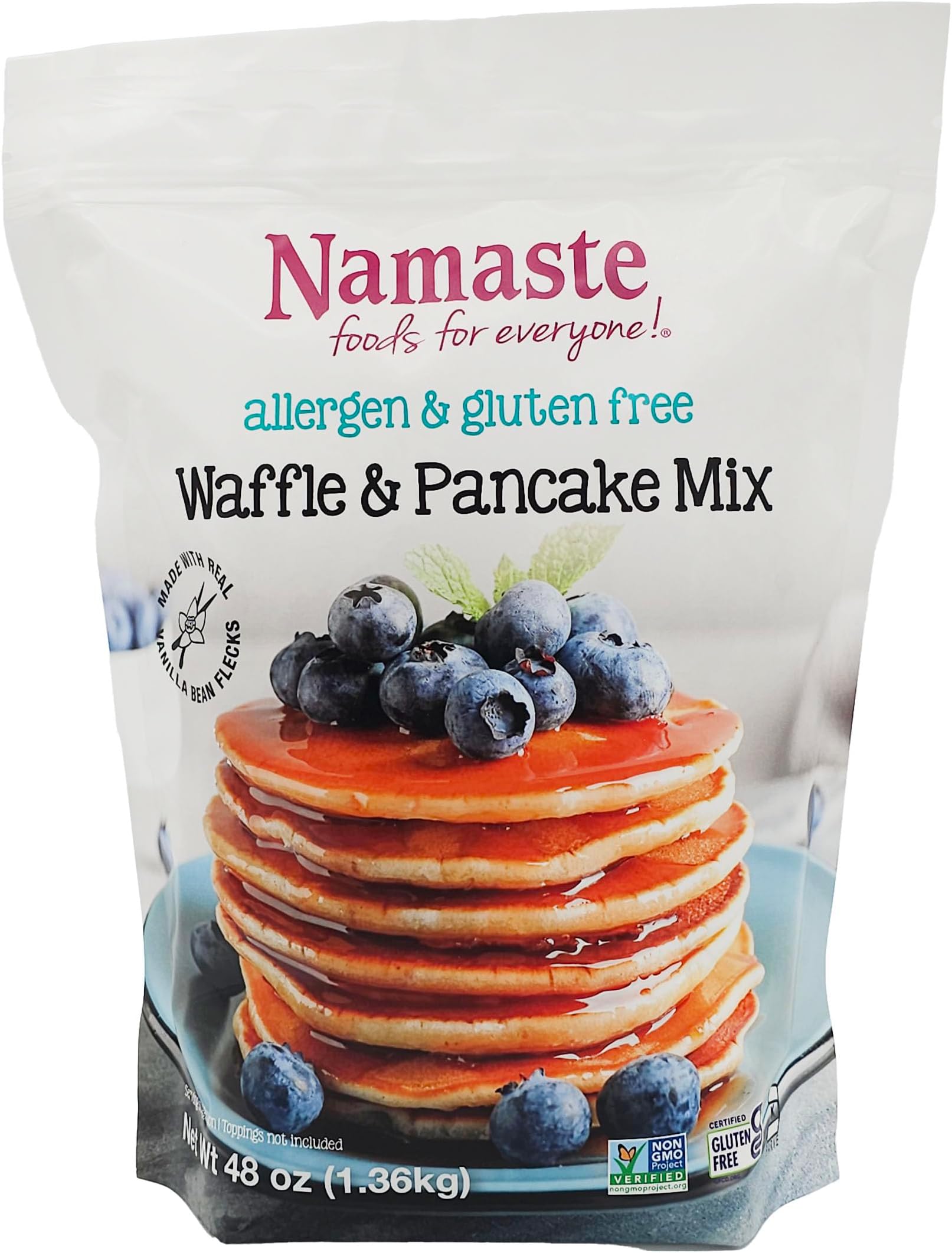 Namaste Foods Gluten Free Waffle & Pancake Mix, 48 oz