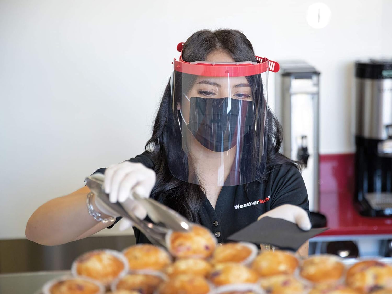 WeatherTech FaceShield Air, Clear Plastic Safety Face Shield Mask for Protection, Unique Anti Fog Transparent Cover Treatment, Face Shields Fits Full Adult Size Men Women, 60 Pack Masks