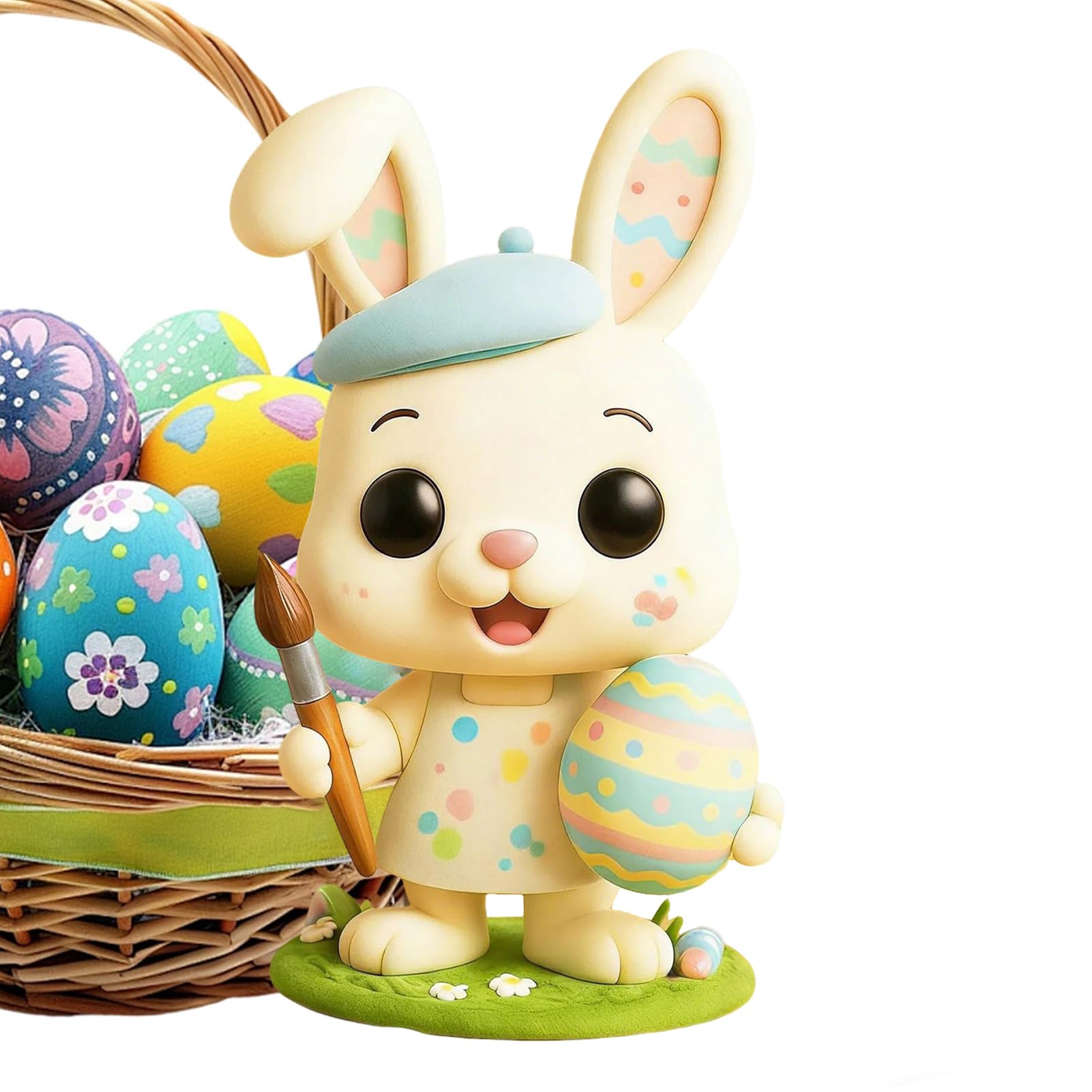 Statue lapin de Pâques intérieur : égayez votre meuble ou étagère terne