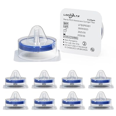 Syringe Filters PES Membrane, Sterile, 33mm Diameter, 0.22um Pore Size, Hydrophilic Filtration, Individually Packed, Pack of 10