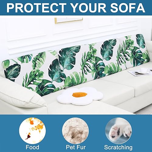 Miniatura 24 de Smiry Fundas de cojín de sofá con estampado, fundas de sofá elásticas y suaves para sofá, funda de sofá antideslizante lavable protector de muebles
