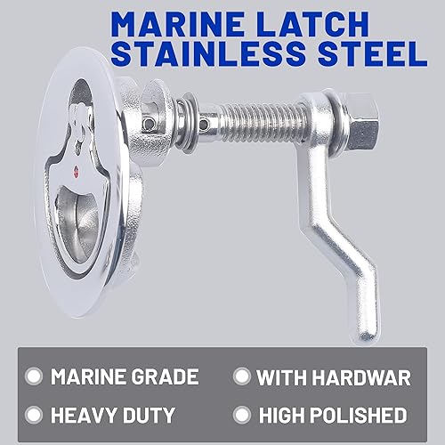 Miniatura 3 de MX Boat Cam Latch,Marine Hatch Latch Flush Pull Handle Latch Stainless Steel WFasteners