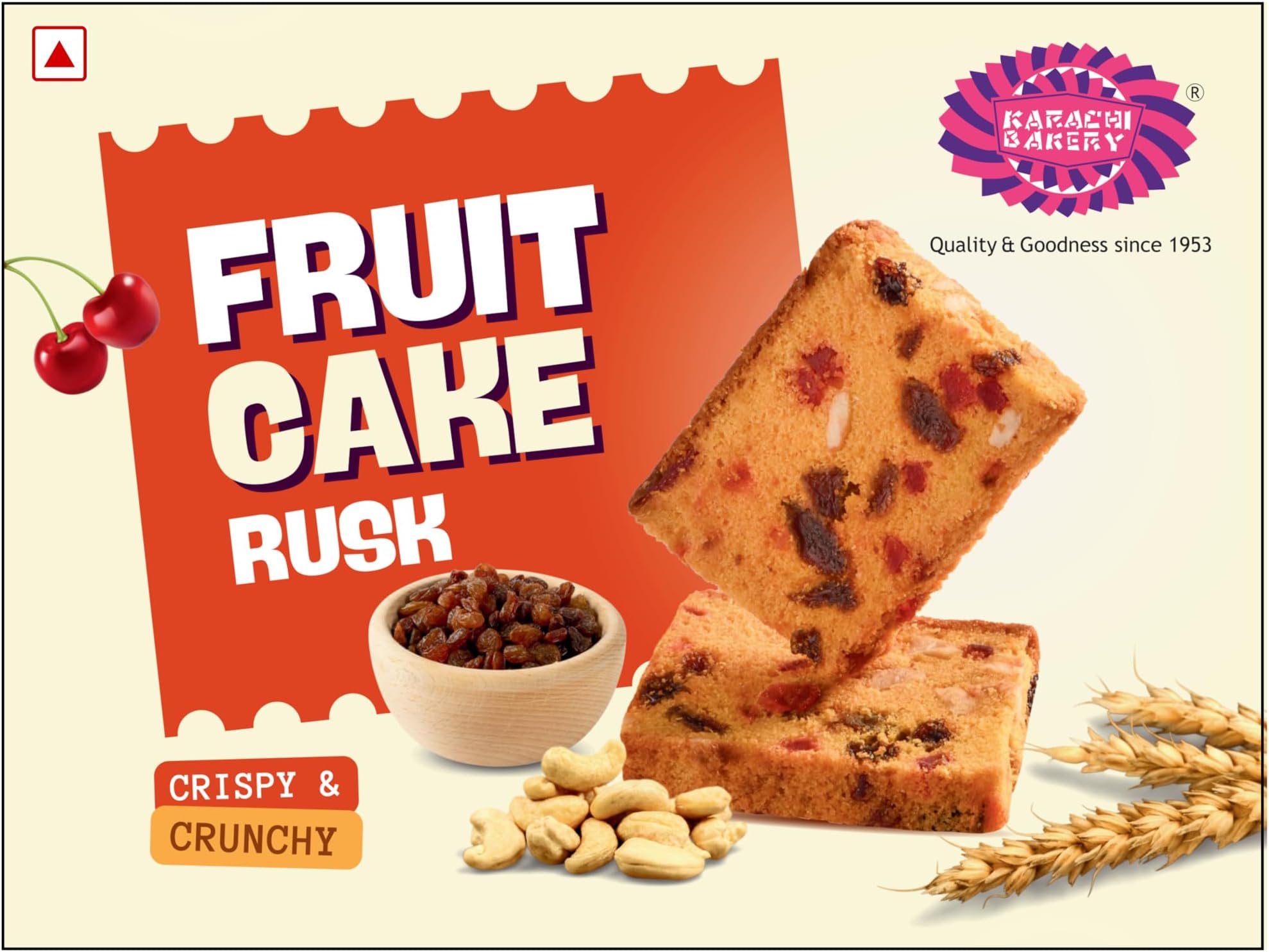 Karachi's Fruit Cake Rusk 400g | Tea Time Snack
